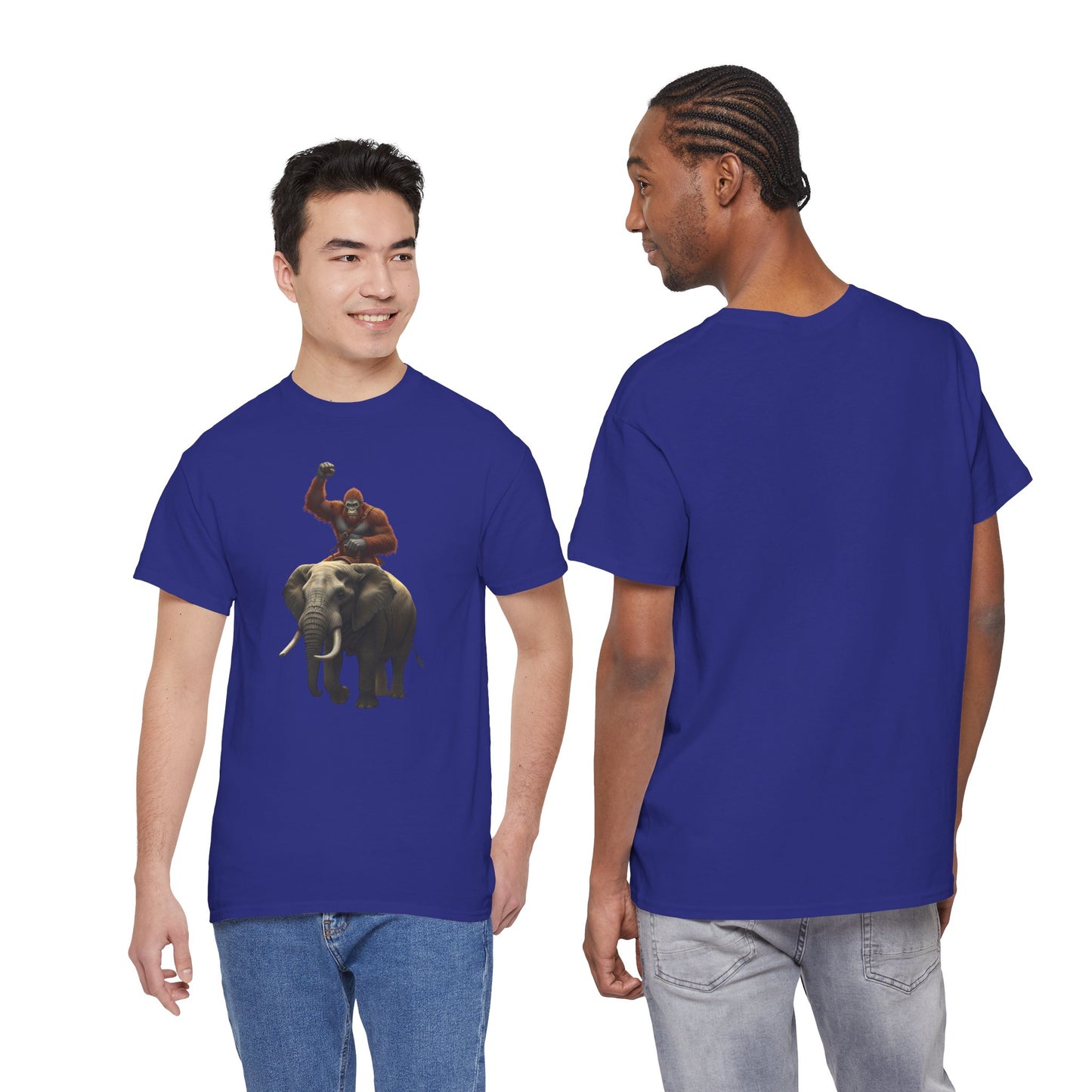 Bigfoot Riding Elephant Unisex T-Shirt