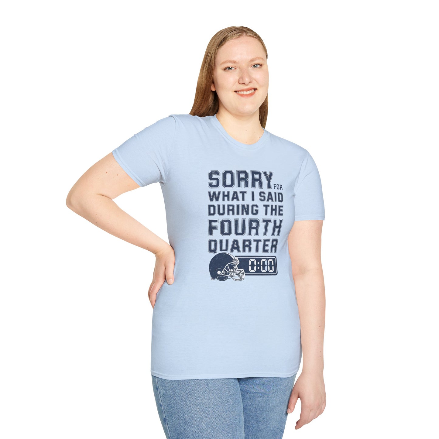 Sorry for What I Said During the Fourth Quarter - T-Shirt Funny Football Shirt - Sports Fan Gift Sunday Football Gear  Fourth Quarter Tee