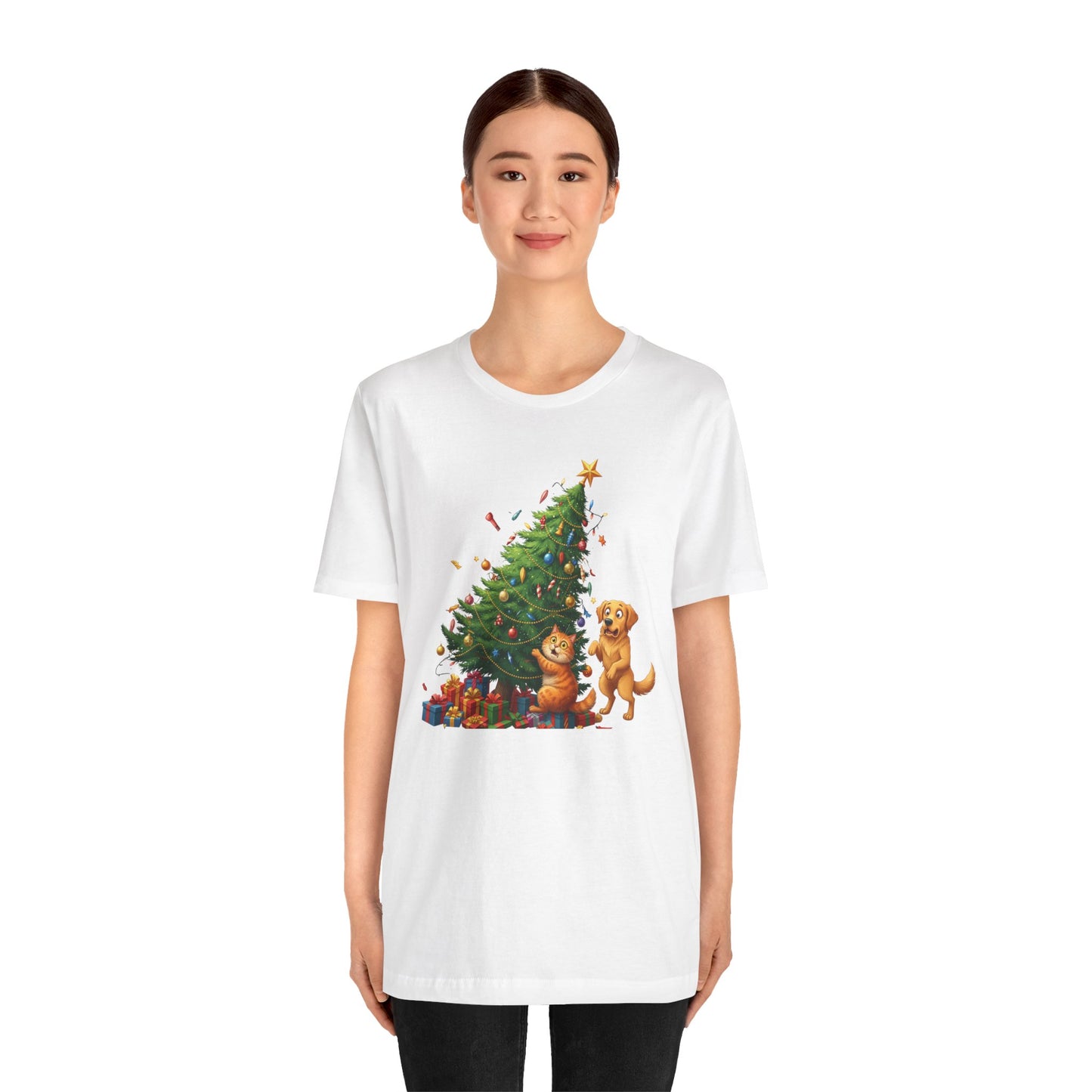 Christmas Cat Unisex T-Shirt