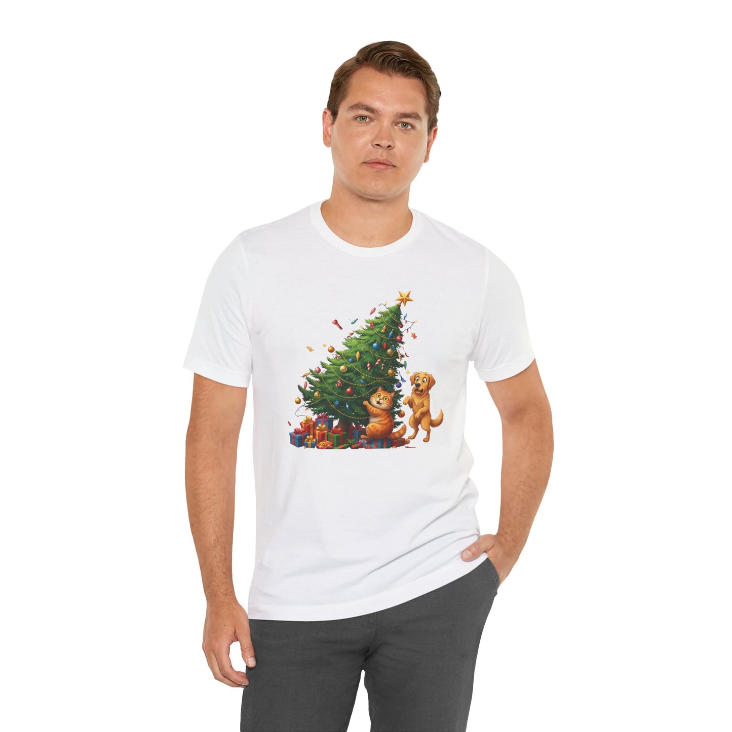Christmas Cat Unisex T-Shirt