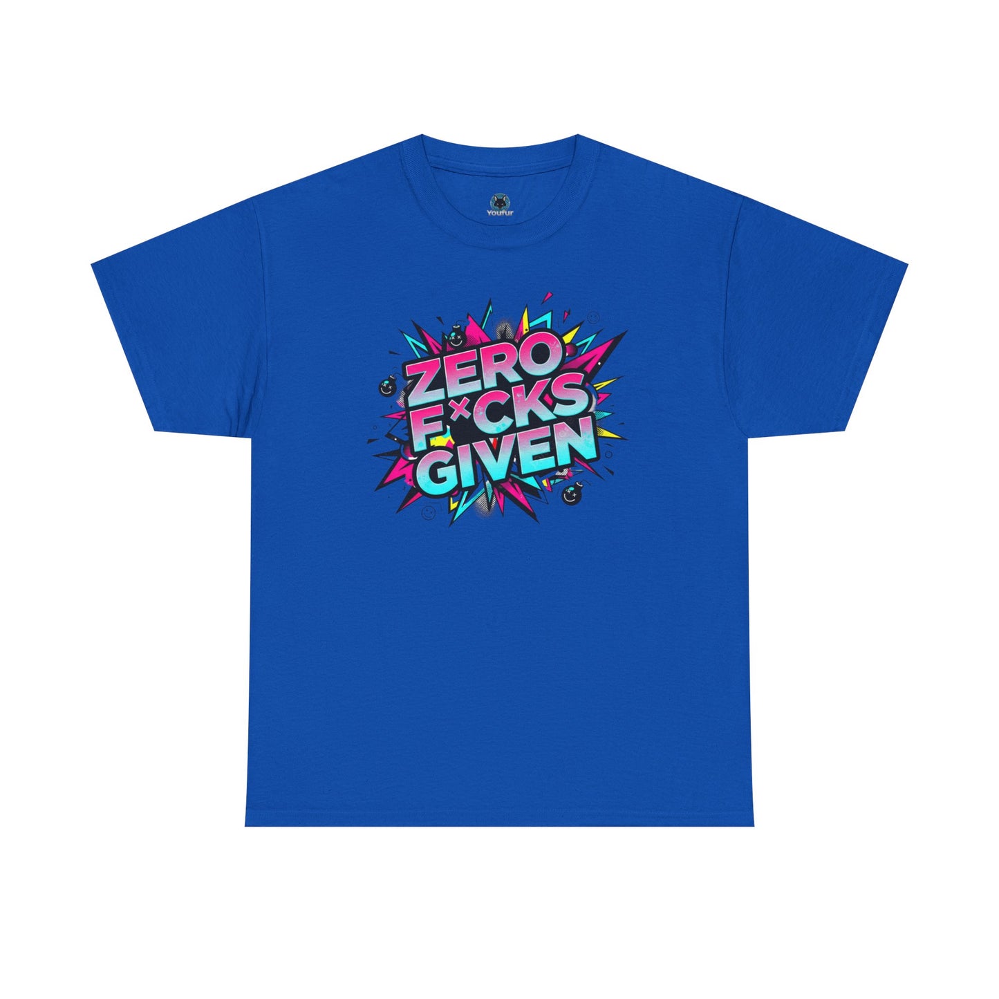 Zero F*cks Given Graphic  | Retro Pop Art Statement Shirt