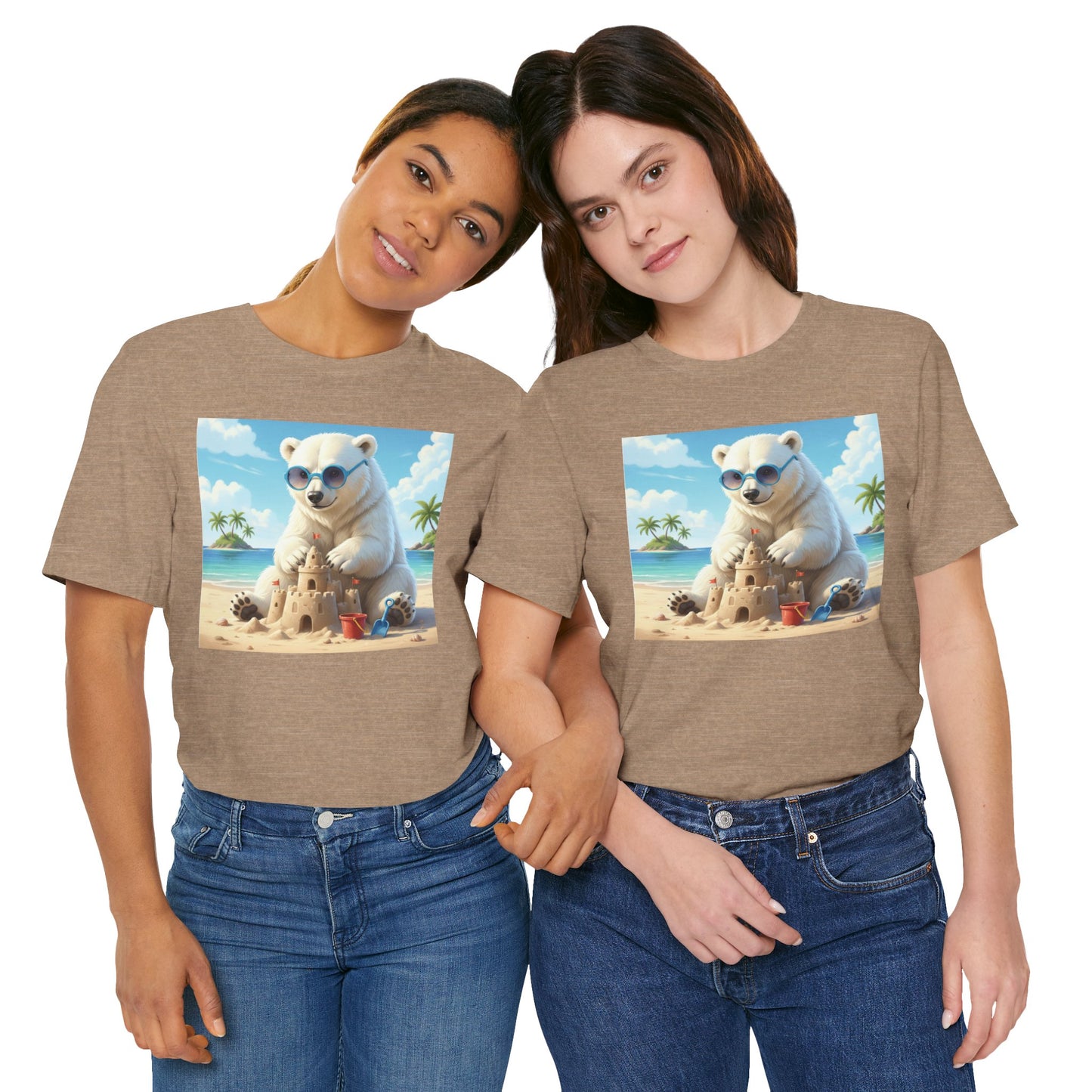 Polar Bear Building a Sand Castle T-shirt