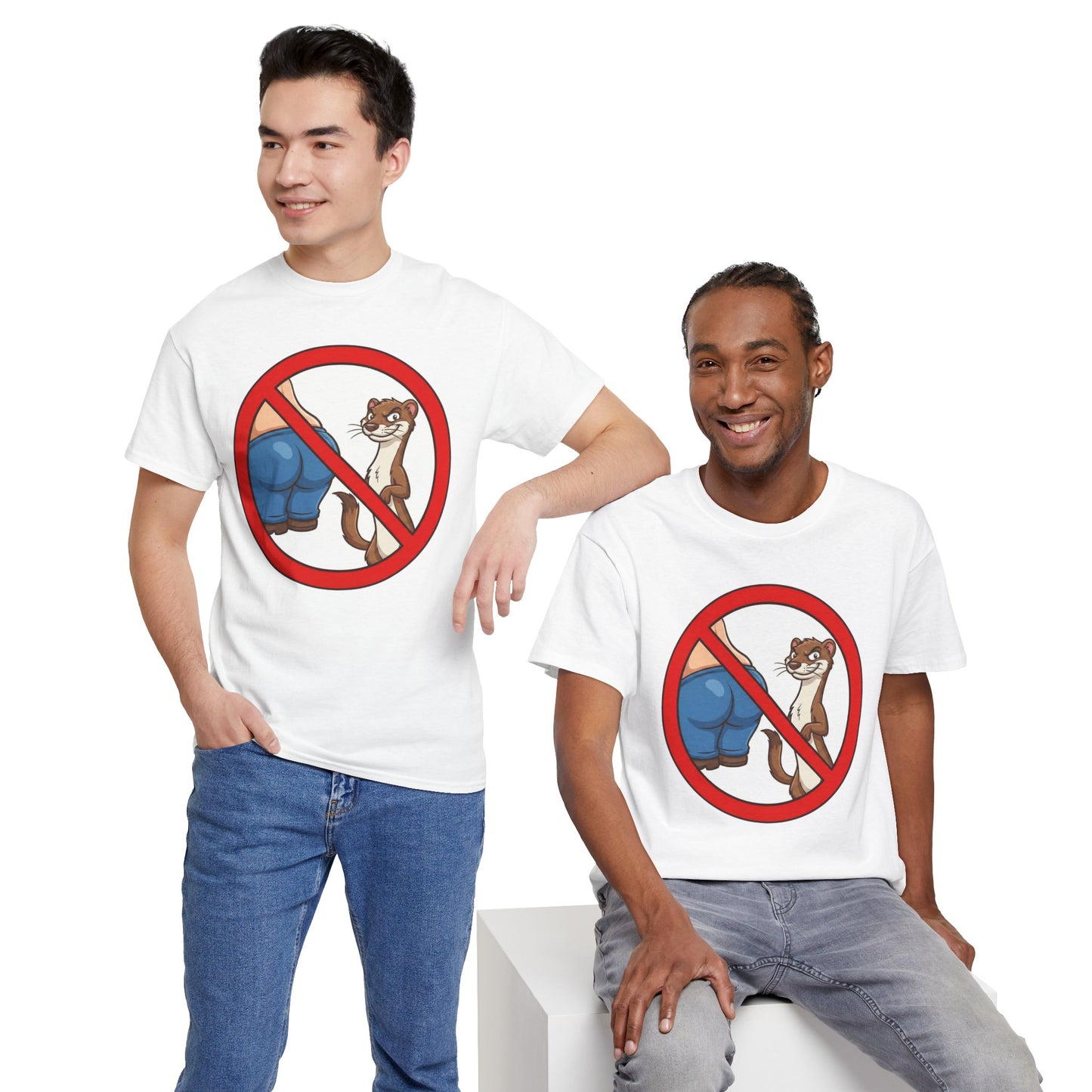No Butt Weasels Shirt - Sarcastic Animal Graphic Tee - Funny Weird Graphic Tee - Niche Meme Shirt - Bizarre Animal Art Gag Shiret