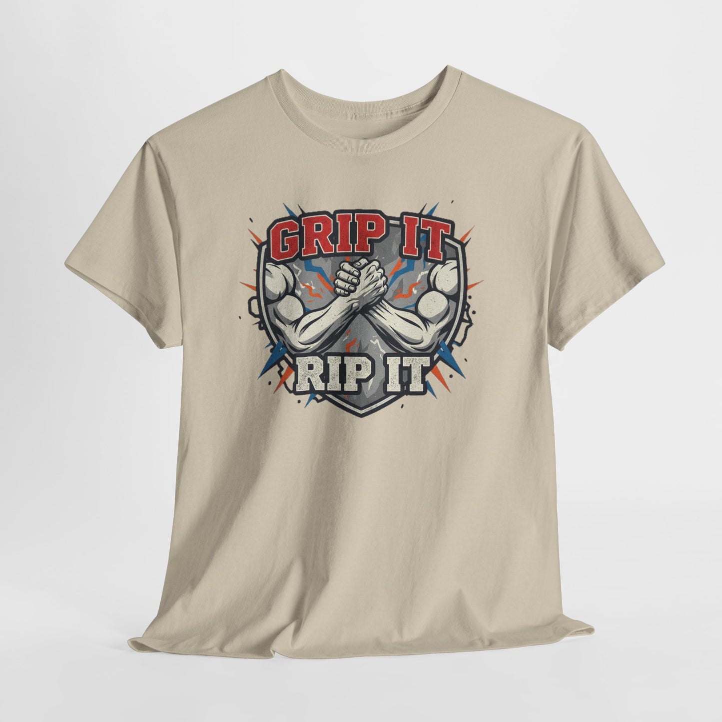 Arm Wrestling  - Grip It and Rip It Unisex Heavy Cotton T-Shirt