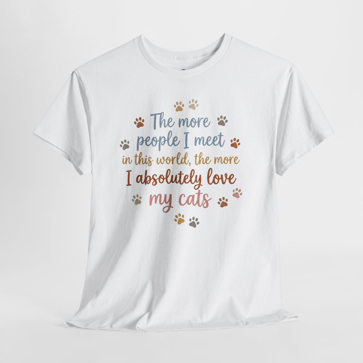 I Absolutely Love My Cats T-Shirt - Cat Paw Print Tee-Funny Cat Lover Shirt- Anti Social Cat Lady Tee Cute -Kitten Owner Apparel