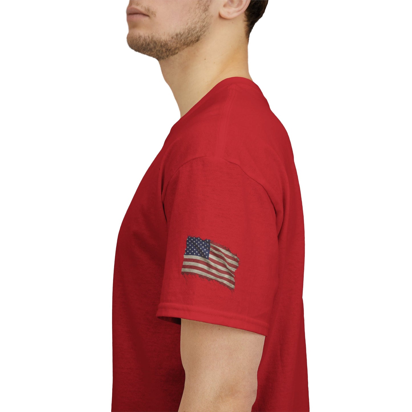 Patriotic Tee with Bald Eagle and Flag