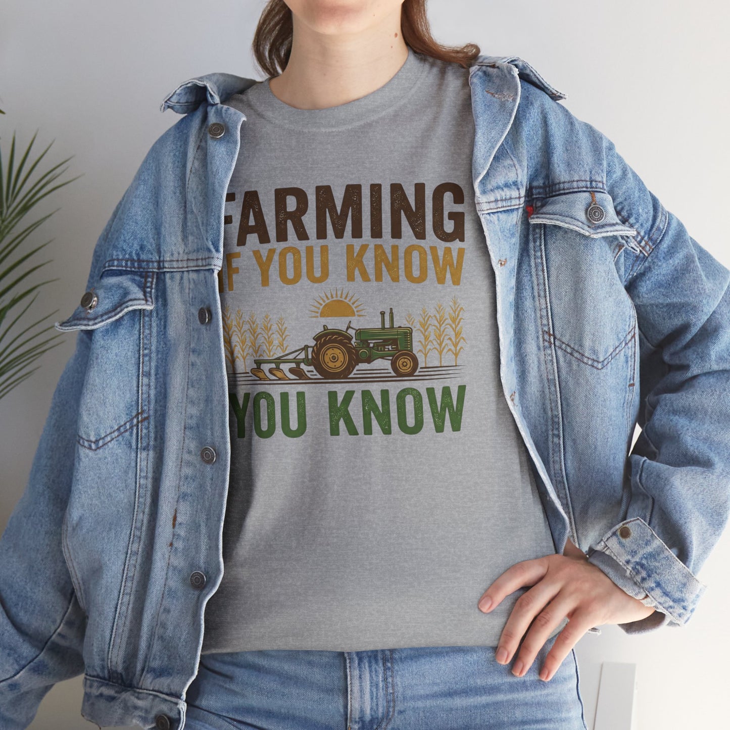 Farming If You Know you Know | Vintage Tractor Shirt | Rustic Farm Life | Agriculture Lovers Graphic Tee | Country Style Farmhouse Clothing