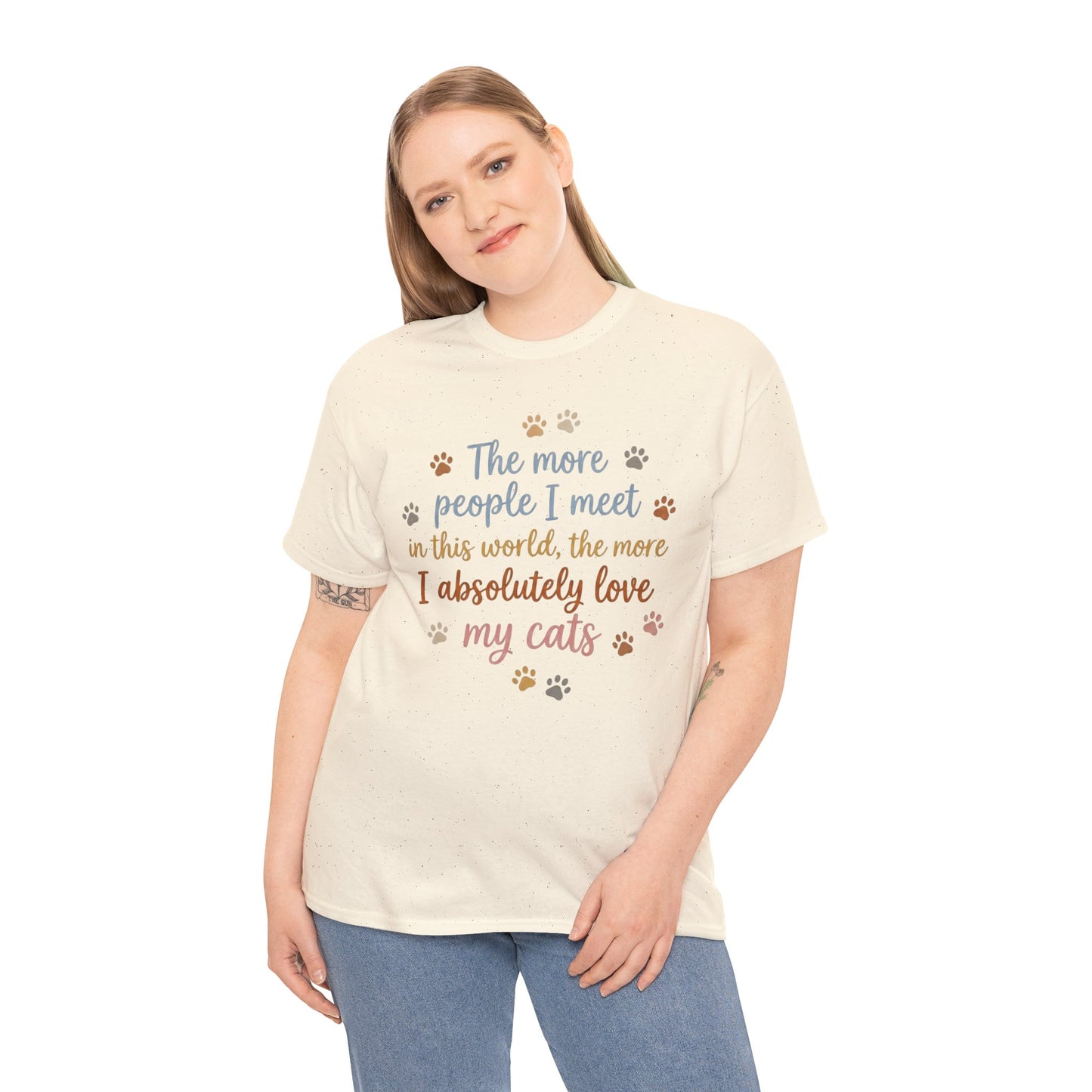 I Absolutely Love My Cats T-Shirt - Cat Paw Print Tee-Funny Cat Lover Shirt- Anti Social Cat Lady Tee Cute -Kitten Owner Apparel