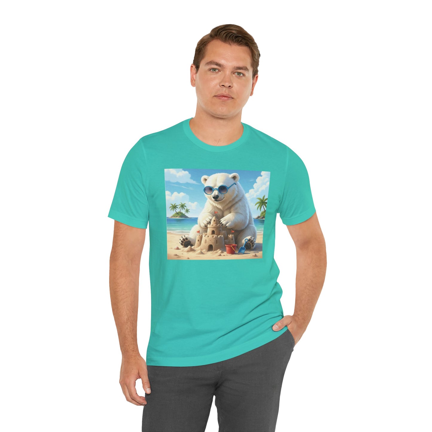 Polar Bear Building a Sand Castle T-shirt