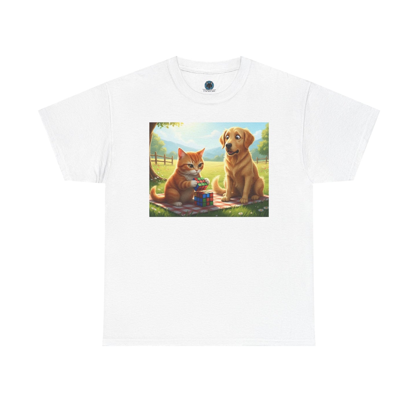 Cat and Dog Rubik's Cube T-Shirt
