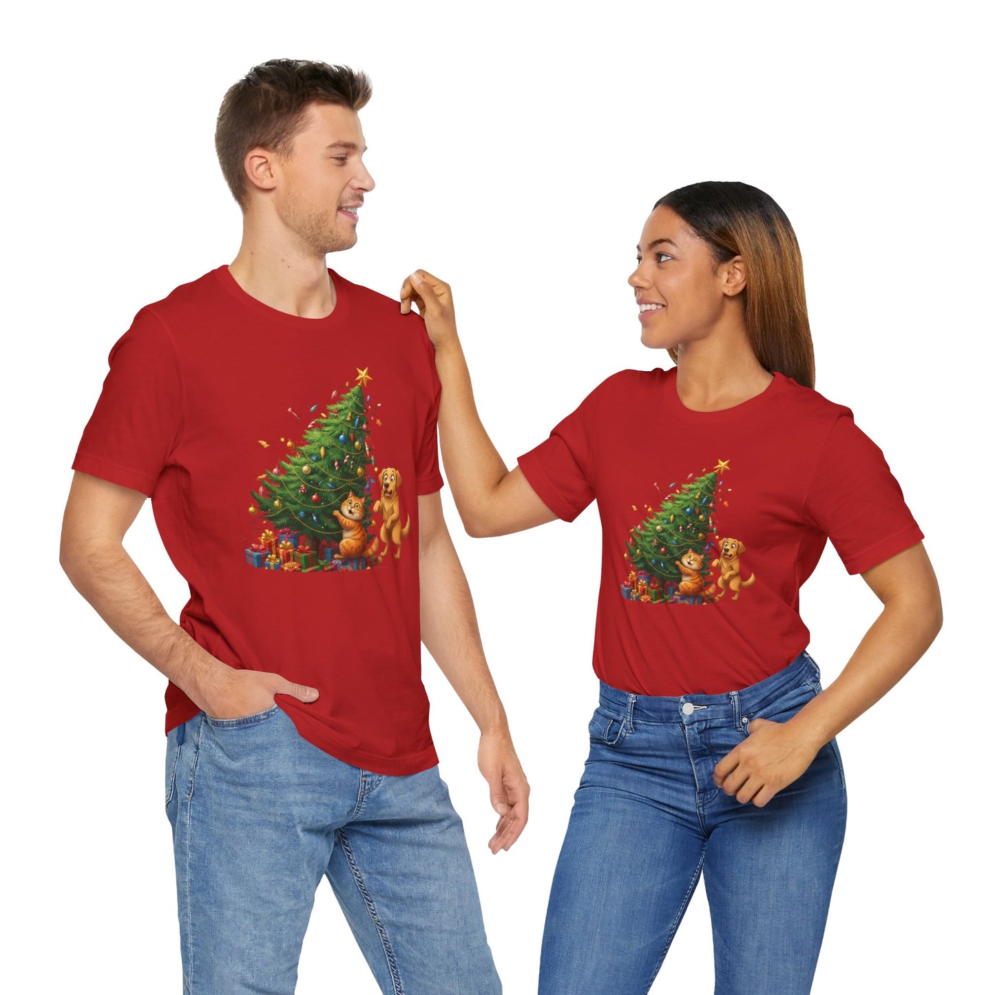 Christmas Cat Unisex T-Shirt