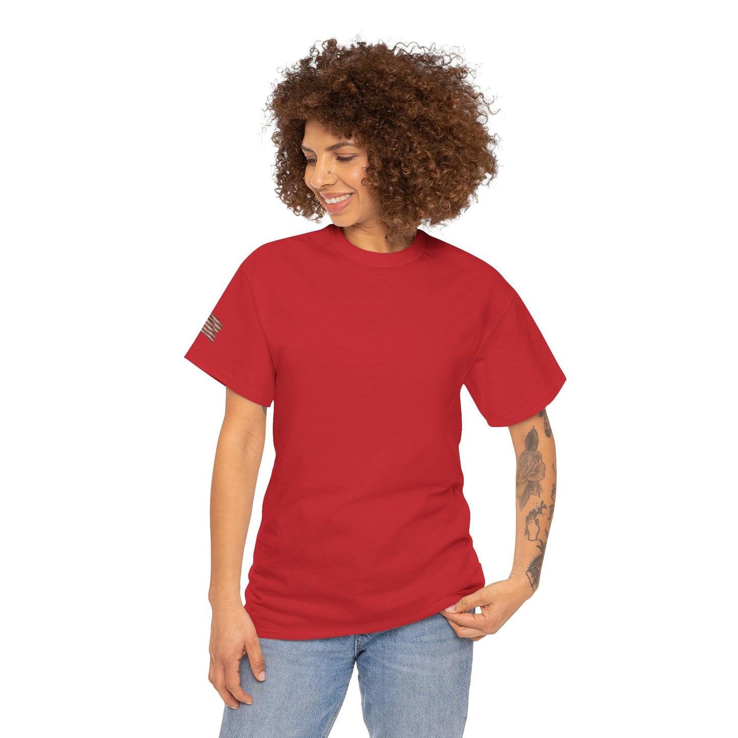 Patriotic Tee with Bald Eagle and Flag