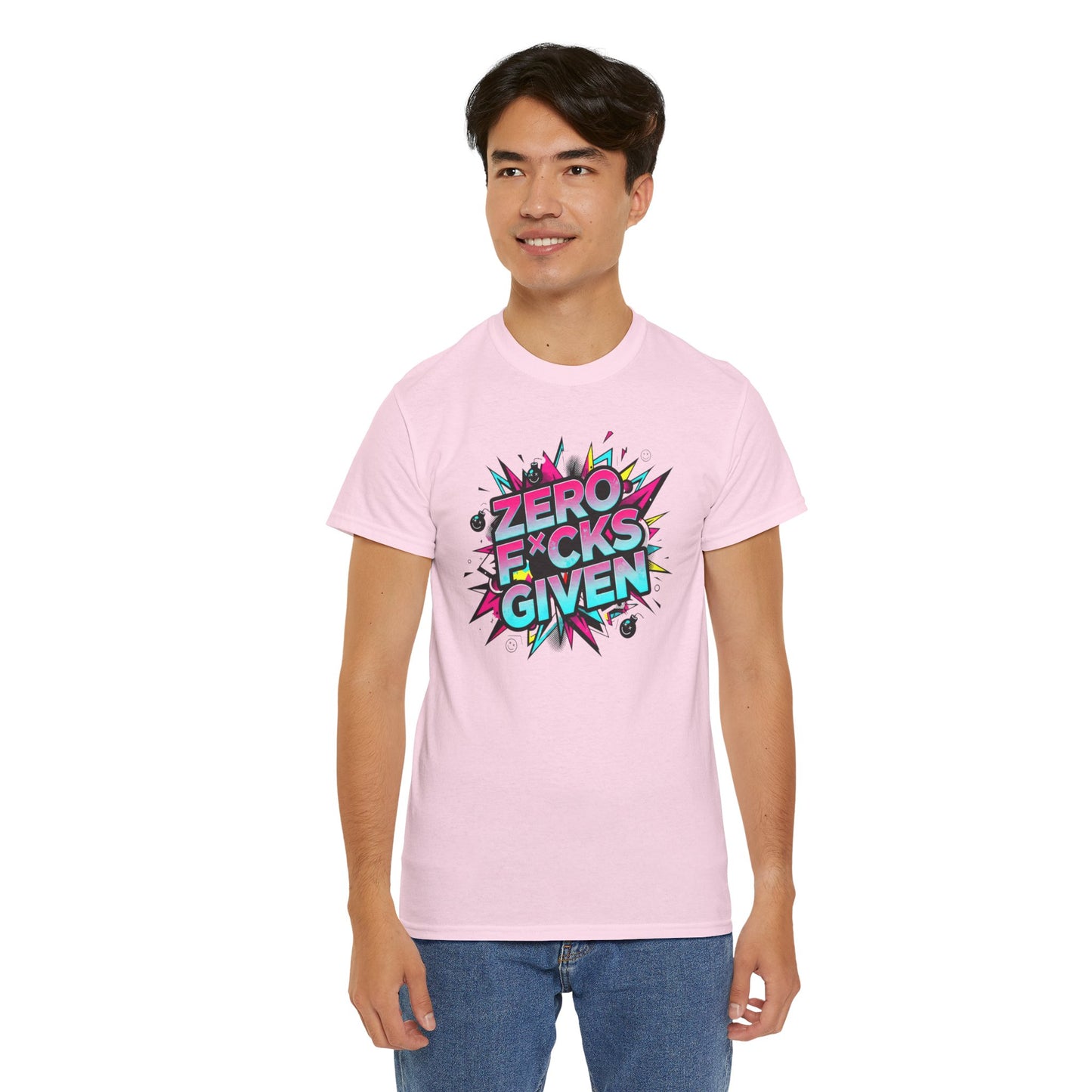 Zero F*cks Given Graphic  | Retro Pop Art Statement Shirt