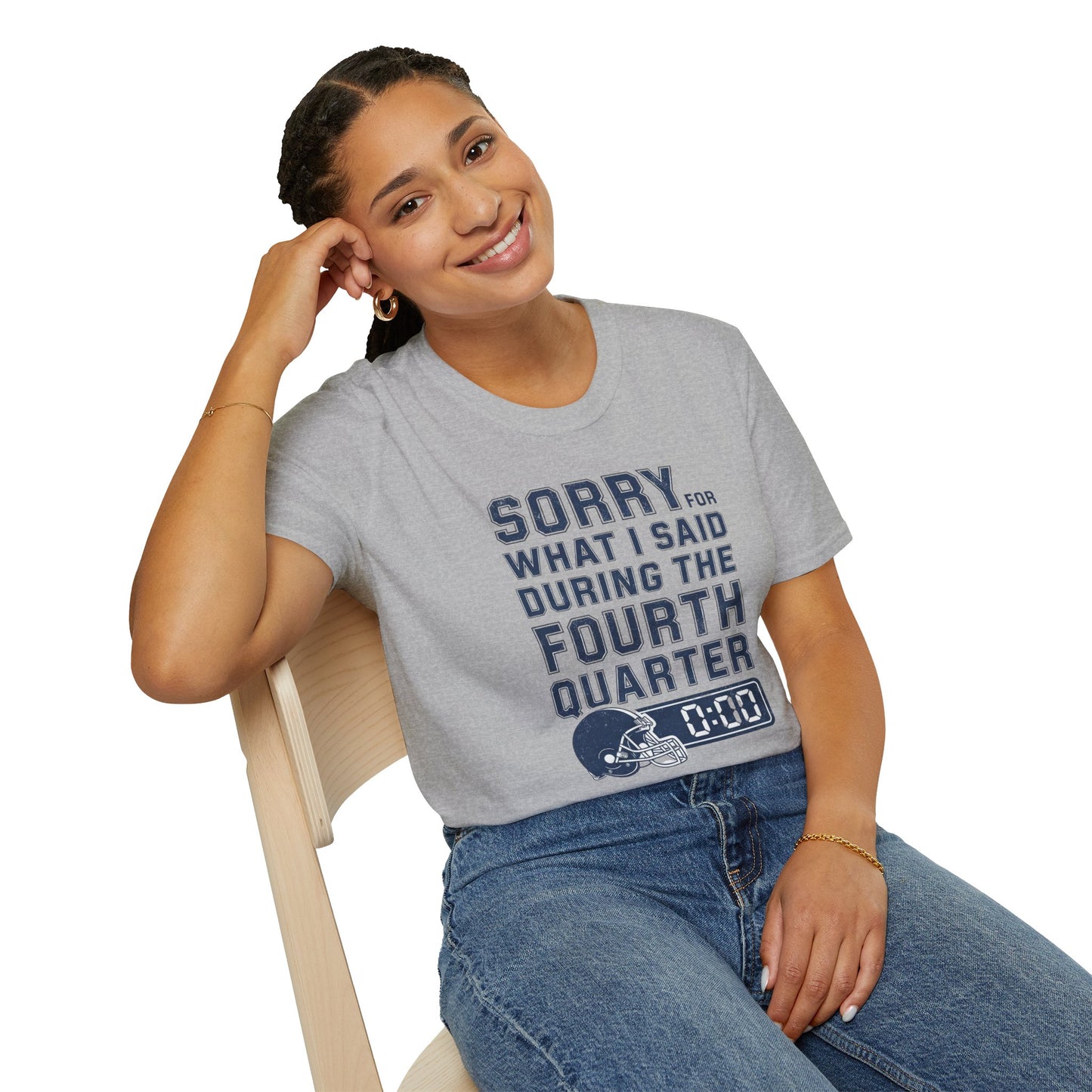 Sorry for What I Said During the Fourth Quarter - T-Shirt Funny Football Shirt - Sports Fan Gift Sunday Football Gear  Fourth Quarter Tee
