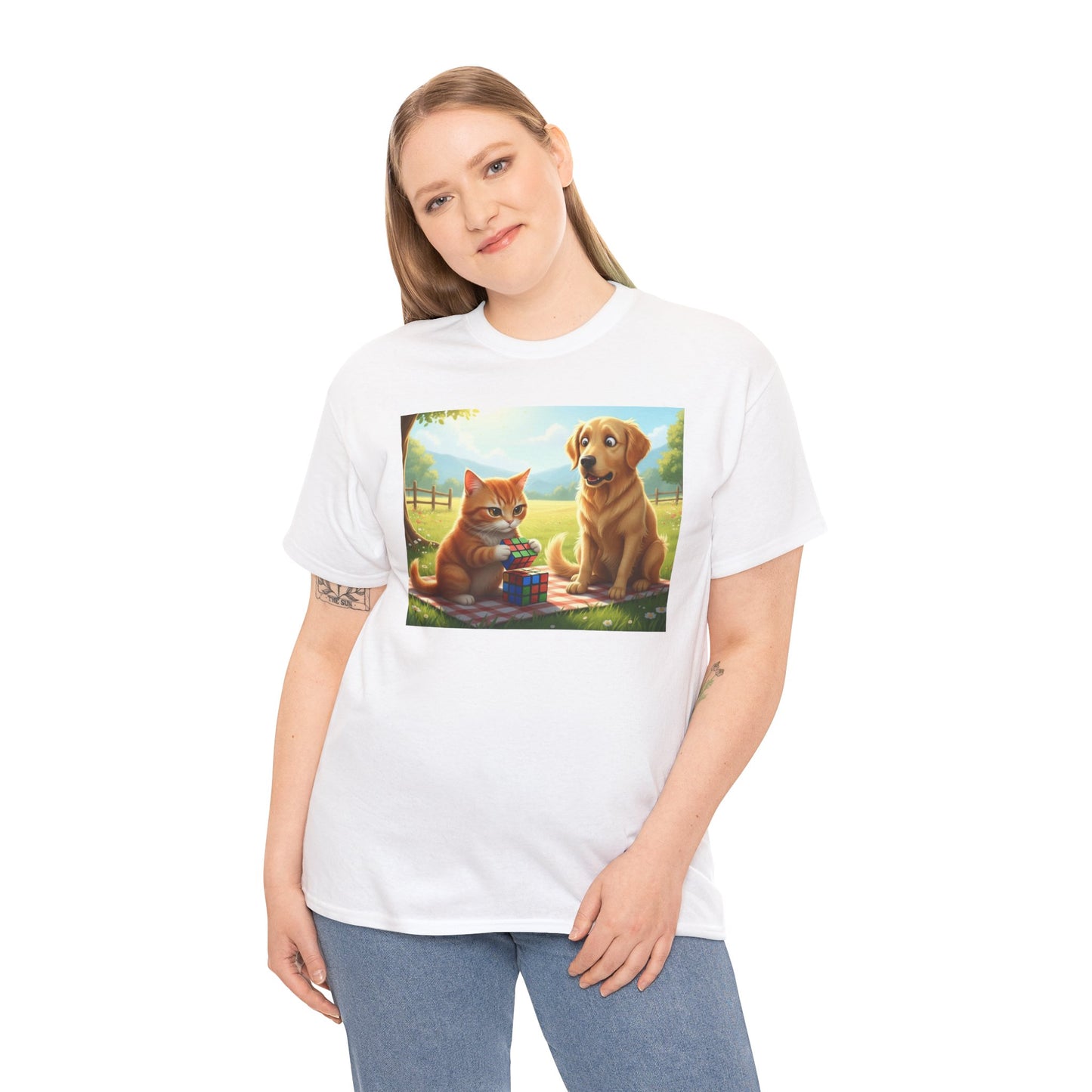Cat and Dog Rubik's Cube T-Shirt